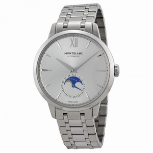 Montblanc Meisterstuck Heritage Moonstruck Silver Dial Stainless Steel Men's Watch 111184