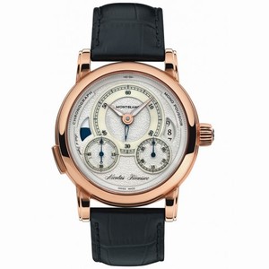 Montblanc Nicolas Riessec Silver Dial Chronograph 18K Rose Gold Men's Watch 112358