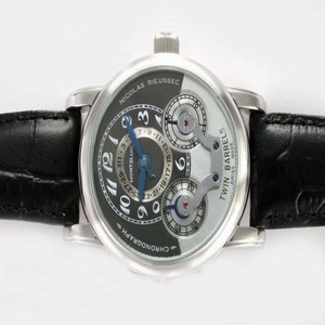 Montblanc Nicolas Rieussec Chronograph 102337 Stainless Steel Case Round Grey Dial Watch