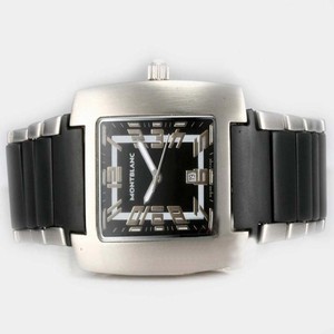 Montblanc Profile Chronograph 08553 Black Dial Black Stainless Steel Strap Watch