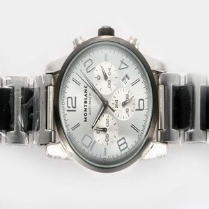 Montblanc Skeleton Chronograph 9668 Mens 43mm Stainless Steel Case Watch