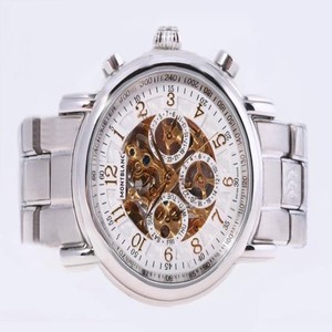 Montblanc Skeleton Chronograph M29430 40mm Stainless Steel Case White Dial Watch