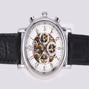 Montblanc Skeleton Chronograph M29430 Round Automatic White Dial Watch