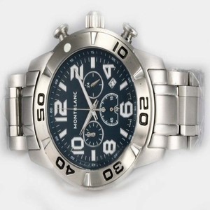 Montblanc Sport Chronograph 03274 Blue Dial Round Quartz Chronograph Watch