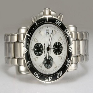 Montblanc Sport Chronograph 07149 Stainless Steel Case White Dial Round Watch