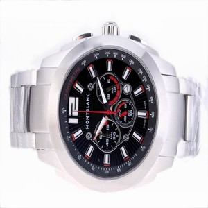 Montblanc Sport Chronograph 08466 Black Dial Round Stainless Steel Case Watch
