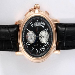 Montblanc Sport Chronograph 102377 Black Dial Rose Gold Bezel Quartz Chronograph Watch