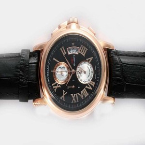 Montblanc Star Automatic 09632 Quartz Chronograph Round Black Dial Watch