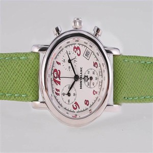 Montblanc Star Chronograph 07253 Pink Dial Quartz Chronograph Stainless Steel Bezel Watch