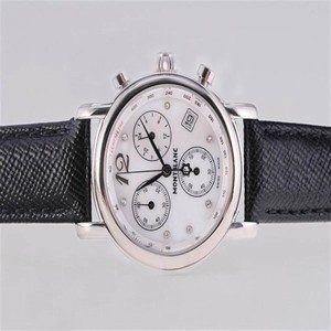 Montblanc Star Chronograph 07253 White Dial 33mm Stainless Steel Case Watch