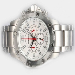 Montblanc Star Chronograph 07255 White Dial Stainless Steel Bezel White Stainless Steel Strap Watch