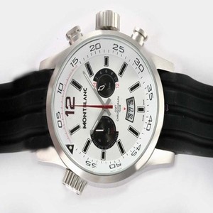 Montblanc Star Chronograph N06612003 Quartz Chronograph Stainless Steel Bezel White Dial Watch