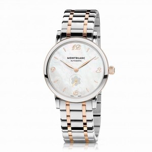 Montblanc Star Classique Mother of Pearl Dial Steel and 18K Rose Gold Automatic Ladies Watch 107915