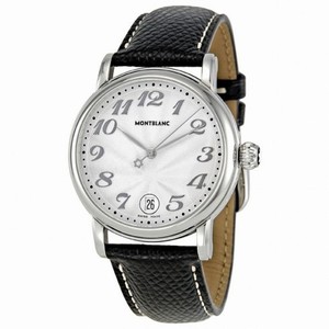 Montblanc Star Large Black Calf Stainless Steel Men's Watch 7249