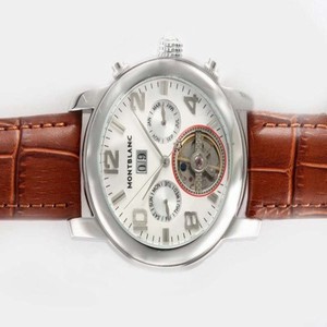 Montblanc Summit Chronograph 36052 White Dial Stainless Steel Case Round Watch
