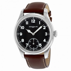 Montblanc Timewalker Black Dial Brown Leather Men's Watch 112638