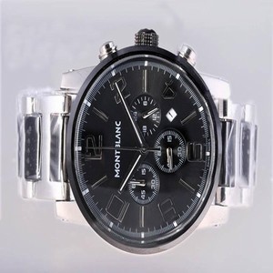 Montblanc Timewalker Chronograph 09668 Black Dial 43mm Stainless Steel Case Watch