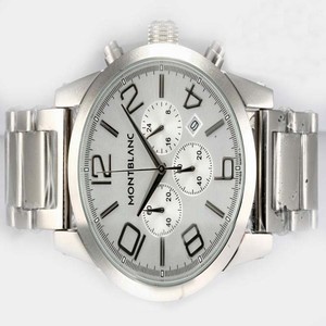 Montblanc Timewalker Chronograph 09669 Mens White Stainless Steel Strap Round Watch