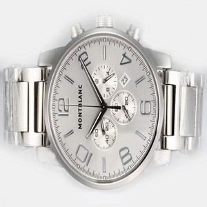 Montblanc Timewalker Chronograph 09669 White Dial Stainless Steel Bezel Watch