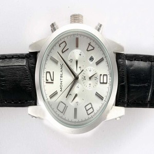 Montblanc Timewalker Chronograph 09671 Stainless Steel Case White Dial Watch