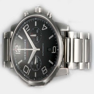 Montblanc Timewalker Chronograph 36972 Silver Stainless Steel Strap Mens 43mm Watch