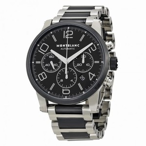 Montblanc Timewalker Steel and Black Ceramic Chronograph Men's Watch 103094