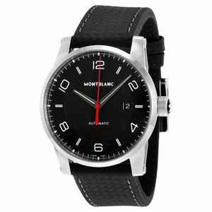 Montblanc Timewalker Urban Automatic Black Dial Black Leather Men's Watch 113877