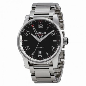 Montblanc Timewalker Voyager Black Dial Stainless Steel Men's Watch 109135