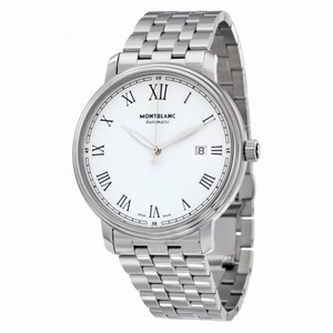 Montblanc Tradition Automatic White Dial Stainless Steel Men's Watch 112610
