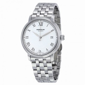 Montblanc Tradition White Dial Stainless Steel Automatic Men's Watch 112632