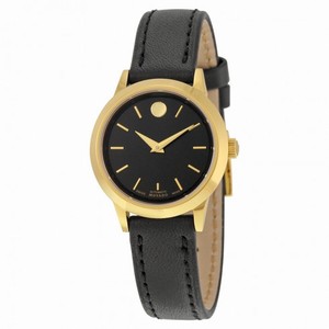 Movado 1881 Automatic Black Dial Gold Pvd Stainless Steel Ladies Watch 0606925