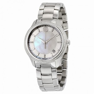 Movado Bellina White Mother Of Pearl Dial Ladies Stainless Steel Watch 0606981