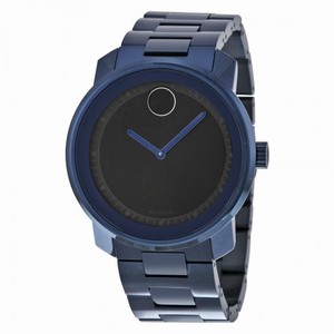 Movado Bold Black Dial Blue PVD Unisex Watch 3600296
