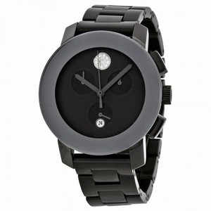 Movado Bold Chronograph Grey Dial Grey Ion-plated Ladies Watch 3600143