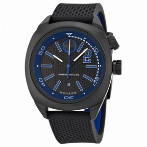 Movado Bold Derek Jeter Captain Black Dial Black Silicone Men's Watch 3600265