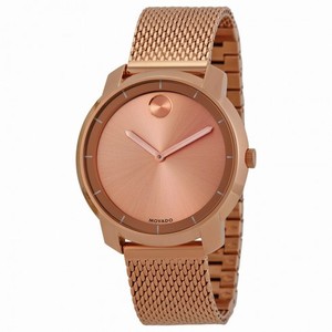 Movado Bold Rose Dial Rose Gold Ion-plated Ladies Watch 3600243