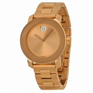 Movado Bold Rose Gold-Tone Stainless Steel Watch 3600086