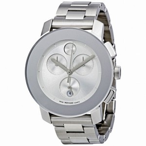 Movado Bold Silver Dial Chronograph Stainless Steel Watch 3600075