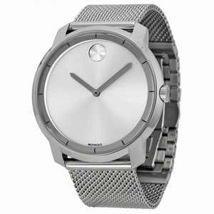 Movado Bold Silver Dial Stainless Steel Mesh Men's Watch 3600260