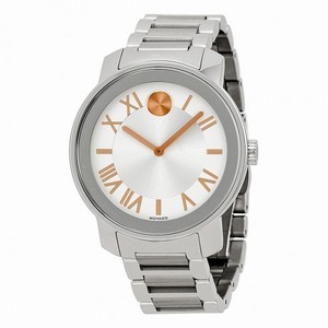 Movado Bold Silver Dial Stainless Steel Unisex Watch 3600196