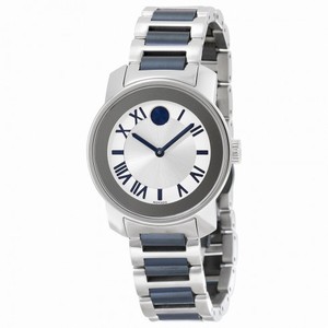 Movado Bold Silver Dial Two Tone Ladies Watch 3600354