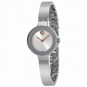 Movado Bold Silver Sunray Dial Stainless Steel Quartz Ladies Watch 3600284