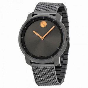 Movado Bold Silver Tone Crystal Pave Dial Stainless Steel Ladies Watch 3600325