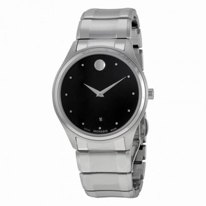 Movado Celo Black Dial Stainless Steel Men's Watch 0606839