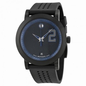 Movado Derek Jeter Captain Series Black Dial Black Rubber Men's Watch 0606892