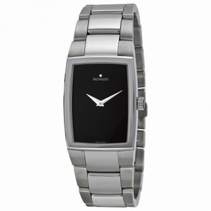Movado Eliro Black Dial Stainless Steel Ladies Watch 0606662