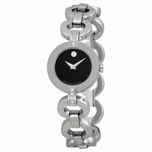 Movado Ladies Bela Moda Stainless Steel Bracelet Watch 0606263