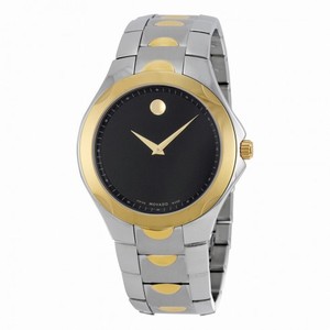 Movado Luno Sport Black Dial Two Tone Men's Watch 0606906