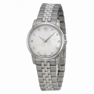 Movado Museum Mother of Pearl Diamond Dial Stainless Steel Ladies Watch 0606612
