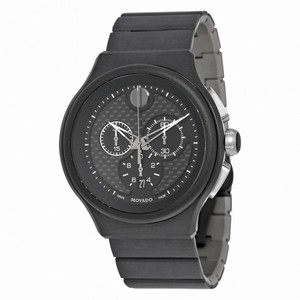 Movado Parlee Black Carbon Fiber Dial Men's Quartz Wartch 0606929